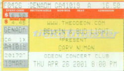 Cleveland Ticket 2001